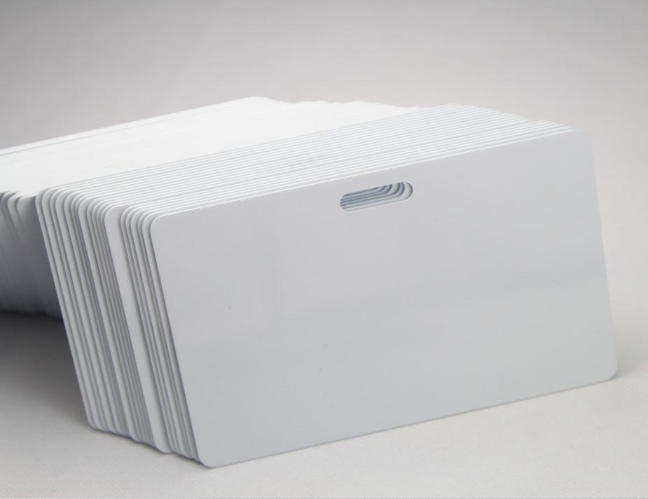 White ID Card Blanks for Thermal Printers (Luggage Slot Long Side)